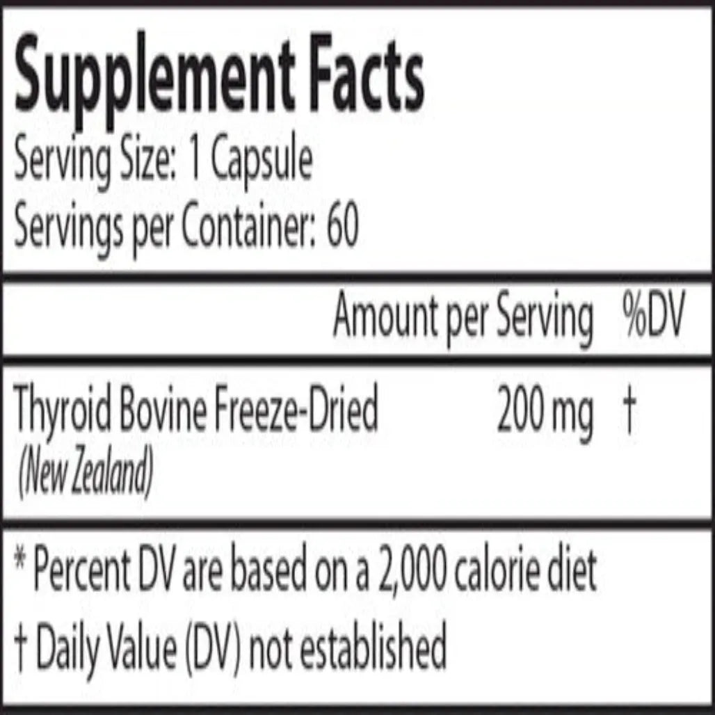 Vinco Thyroid Gland Supplement Facts
