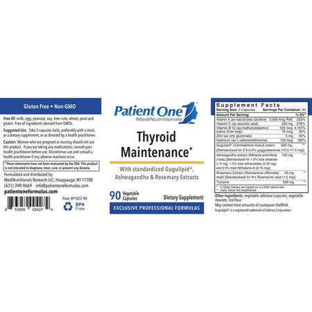 Thyroid Maintenance by Patient One