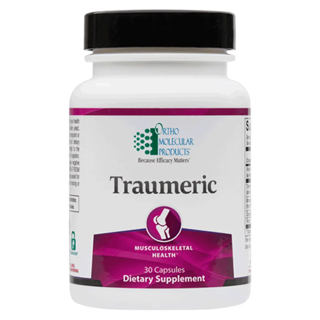 Ortho Molecular Traumeric turmeric joint support supplement bottle for inflammation and mobility