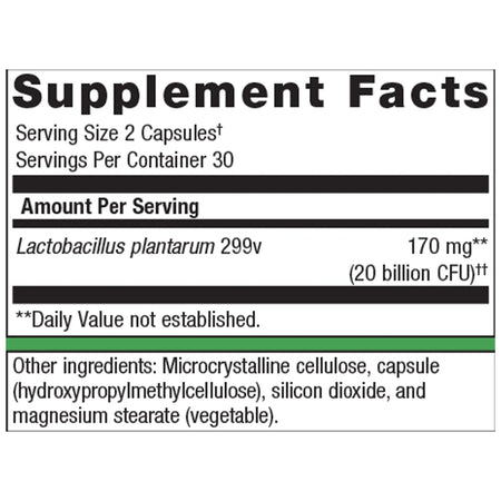 Metagenics UltraFlora Intensive Care supplement facts