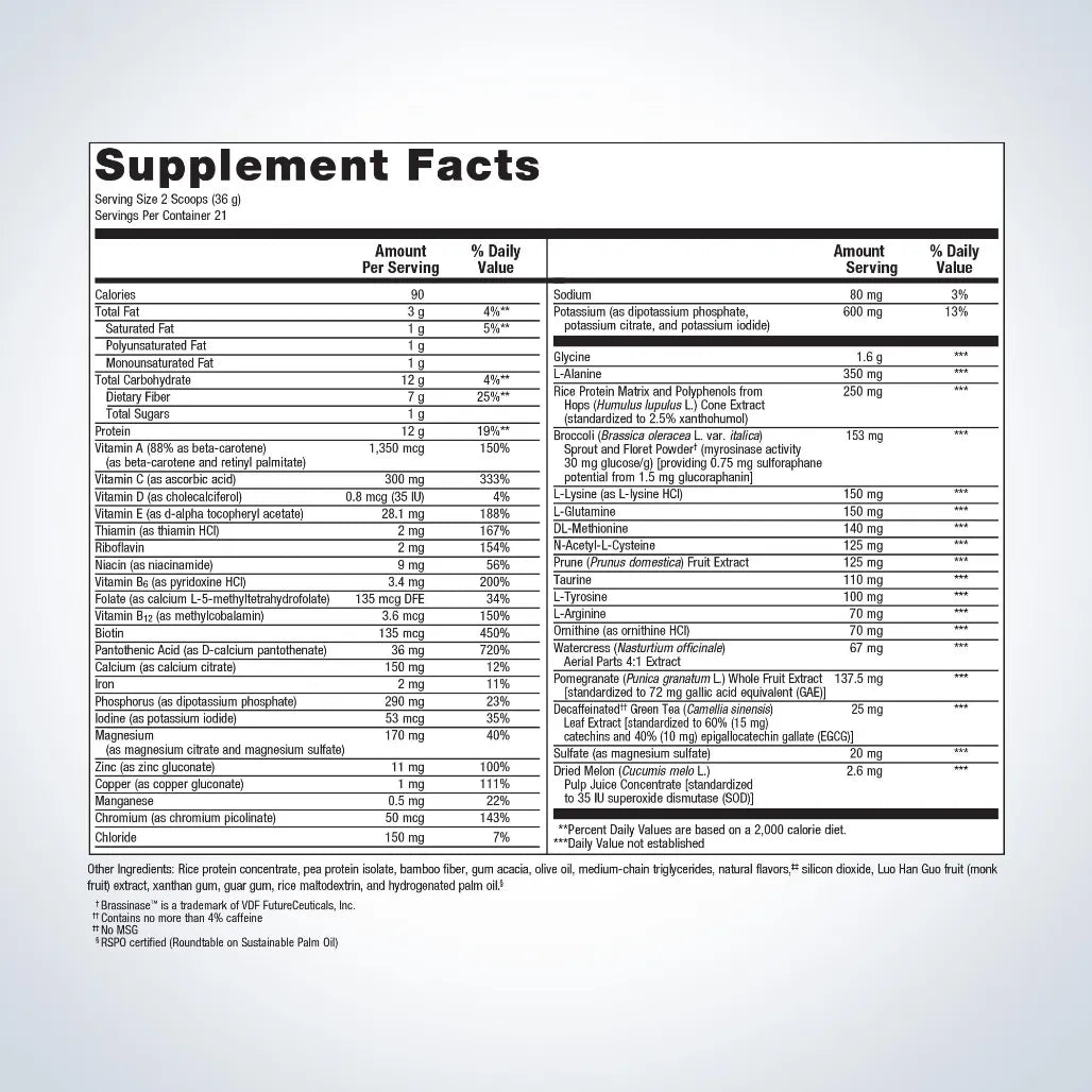 Supports the body's natural detoxification processes with macro-and micronutrients