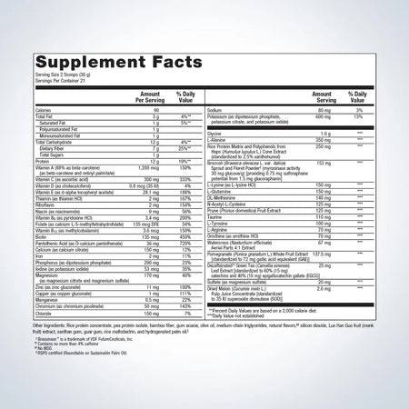 Supports the body's natural detoxification processes with macro-and micronutrients