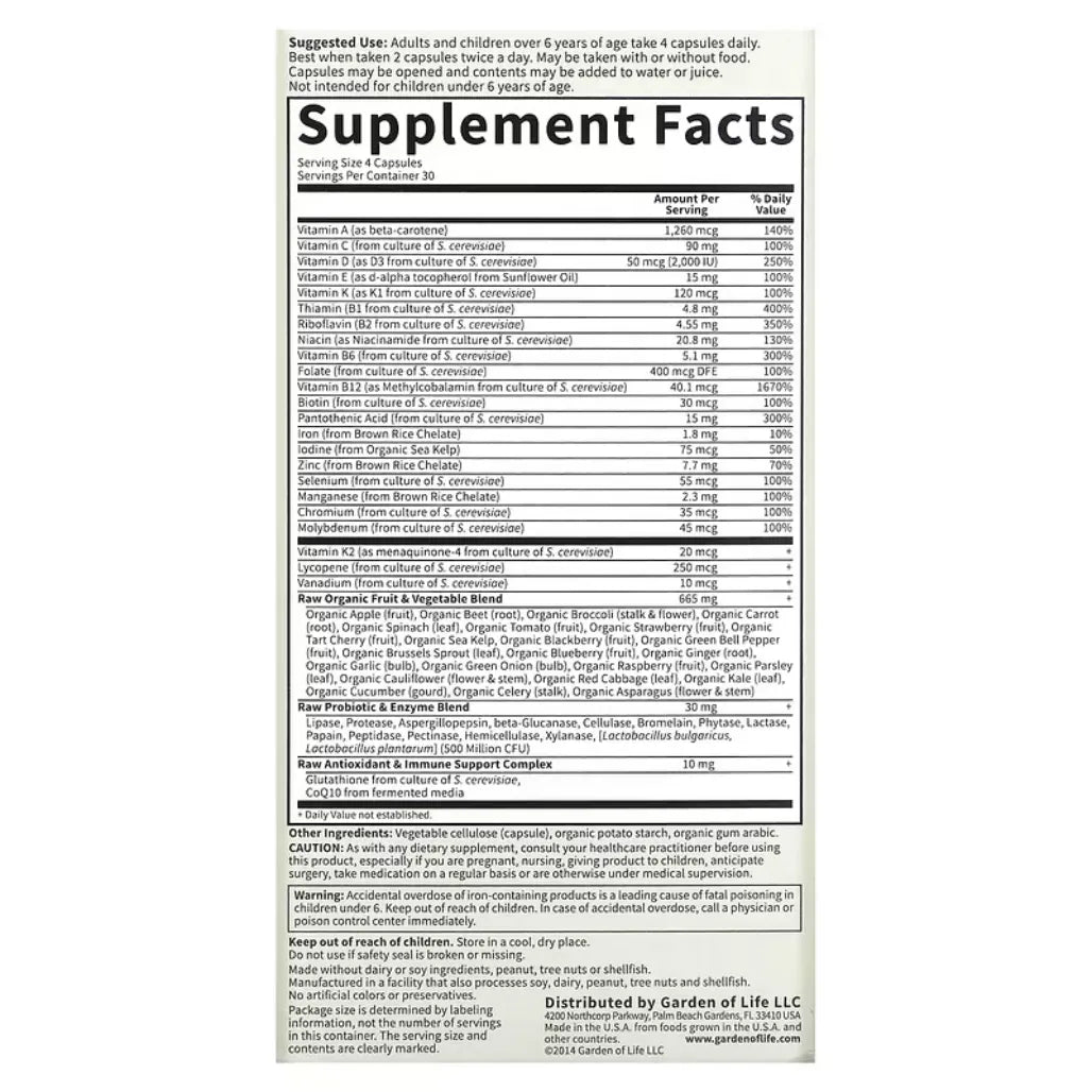 Vitamin Code Family Multi Garden of life