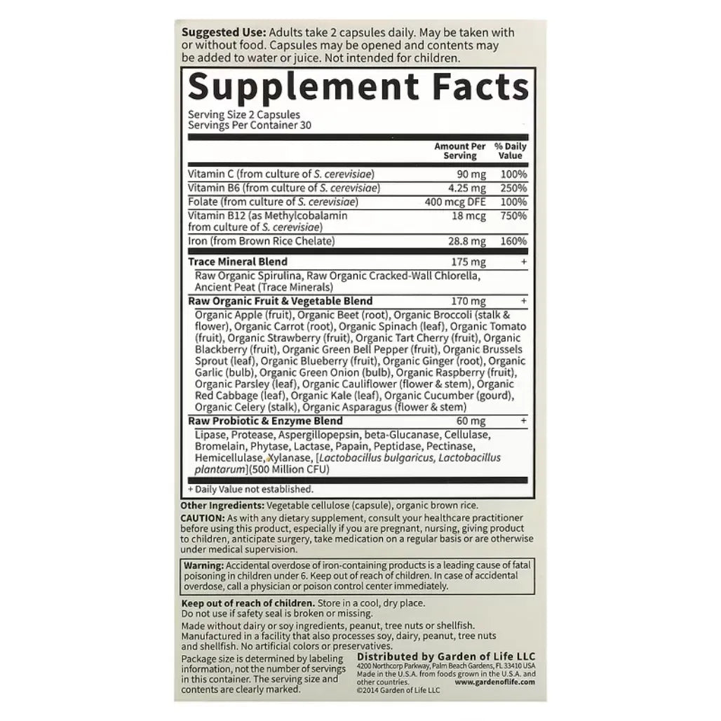 Vitamin Code Healthy Blood Garden of life