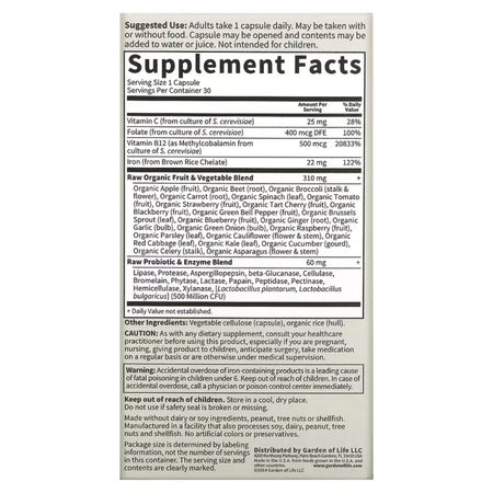 Vitamin Code Raw Iron Garden of life