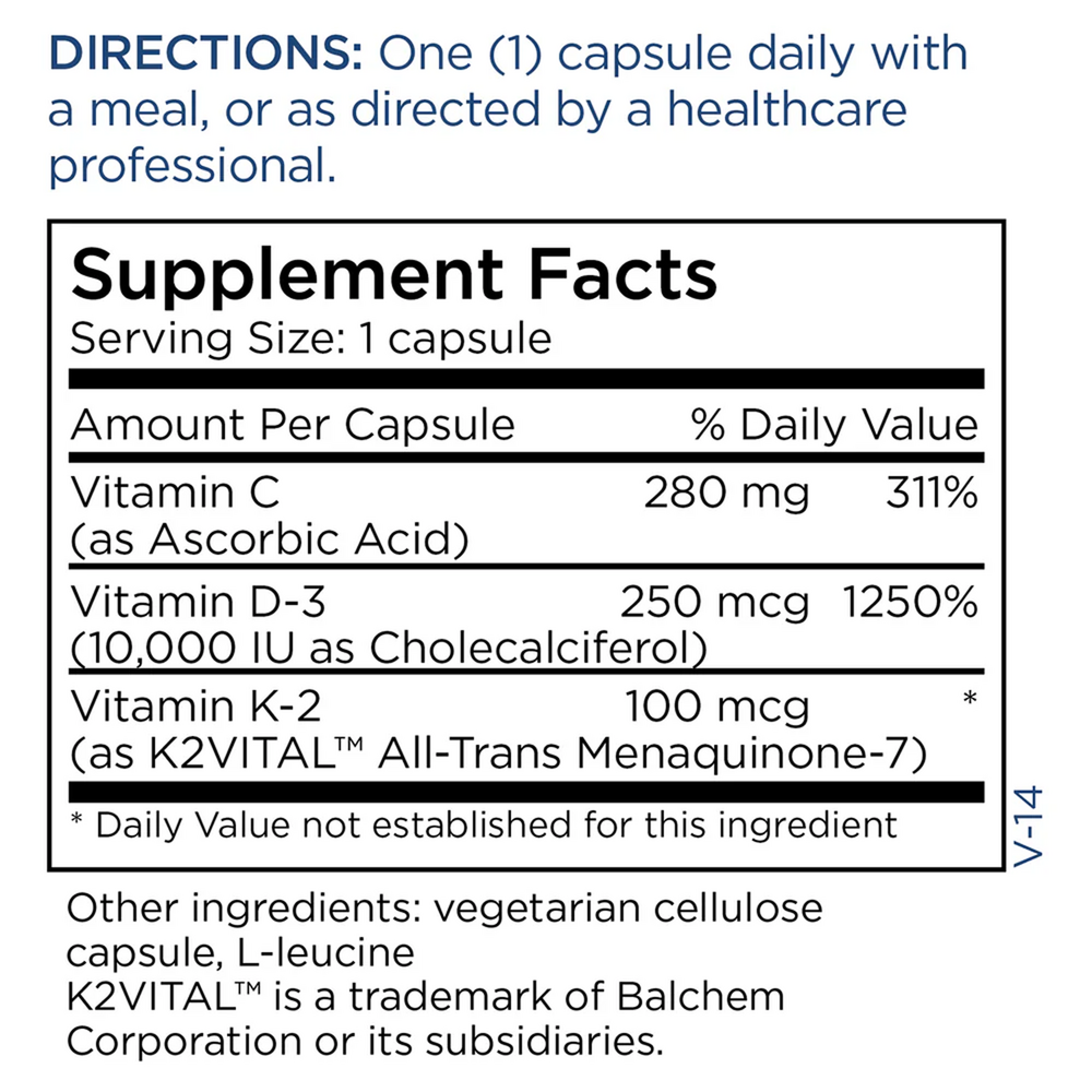 Vitamin D-3 [10,000 IU] with Vitamin K2 Metabolic Maintenance