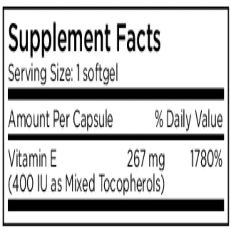 Vitamin E Mixed Tocopherols 400 IUMetabolic Maintenance