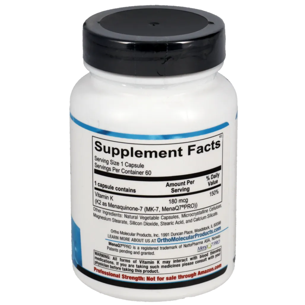 Vitamin K2 180mcg Ortho Molecular Products