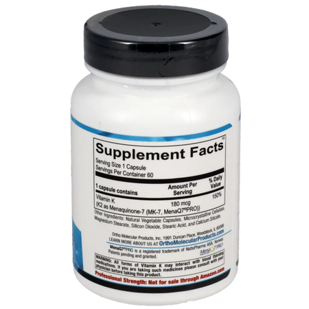 Vitamin K2 180mcg Ortho Molecular Products
