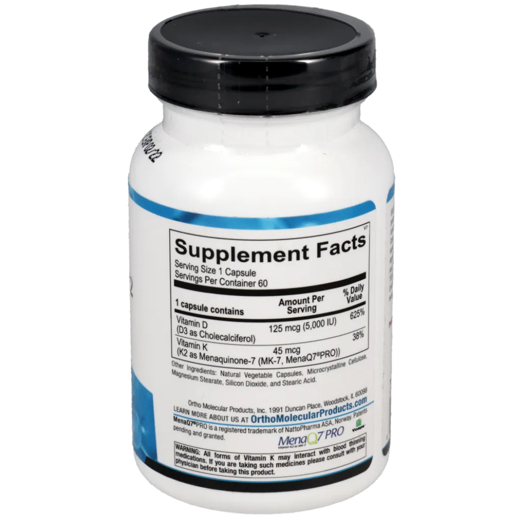 Vitamin K2 with D3 Ortho Molecular Products
