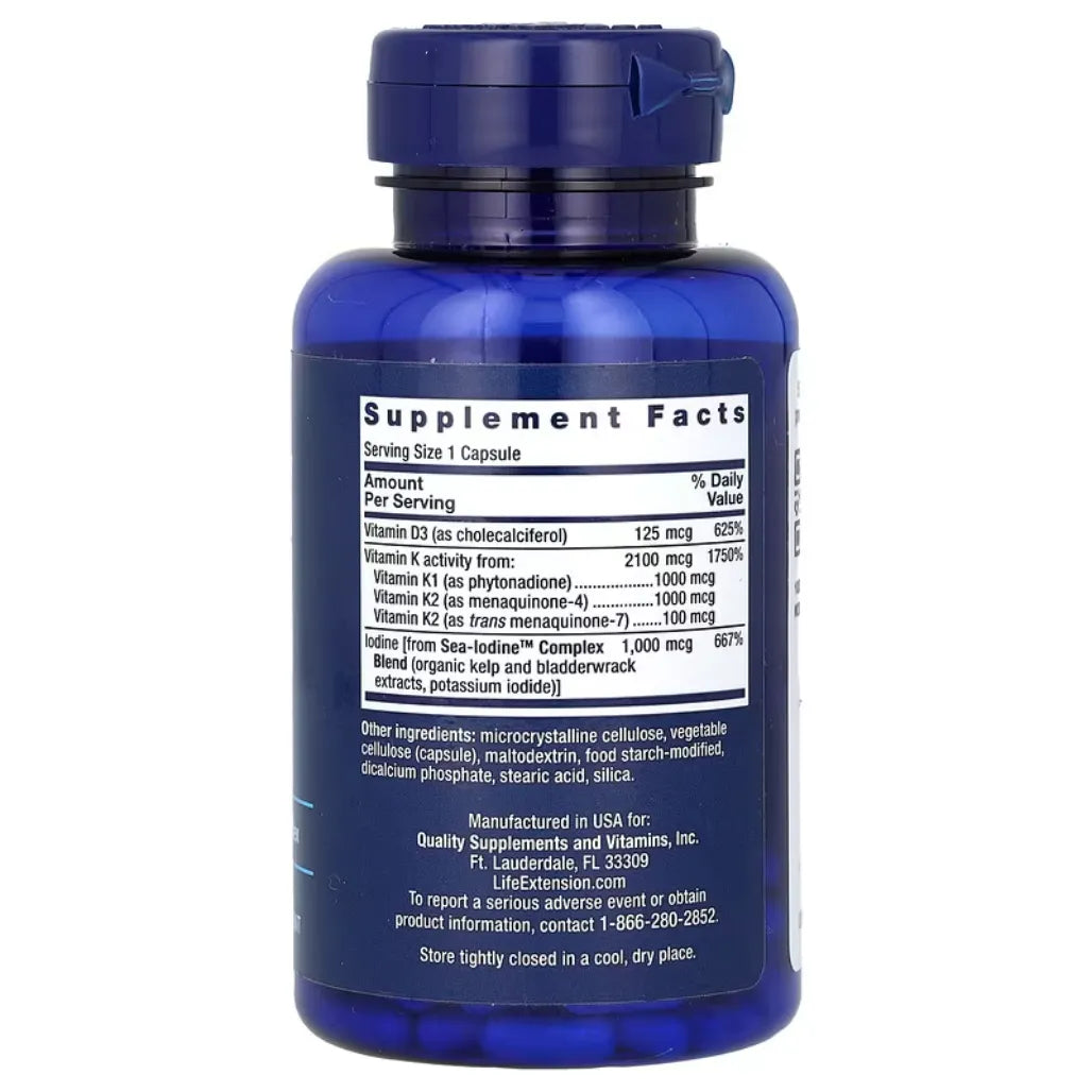Vitamins D and K with Sea-Iodine Life Extension