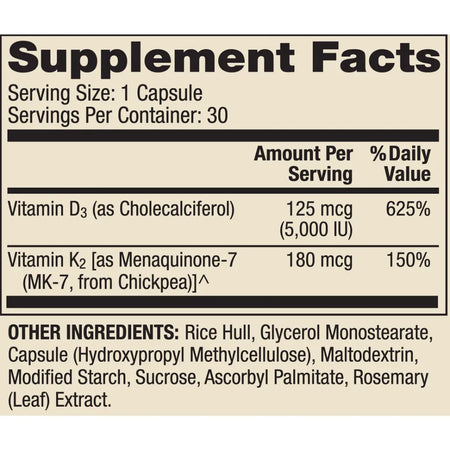 Vitamins D3 and K2 Dr. Mercola