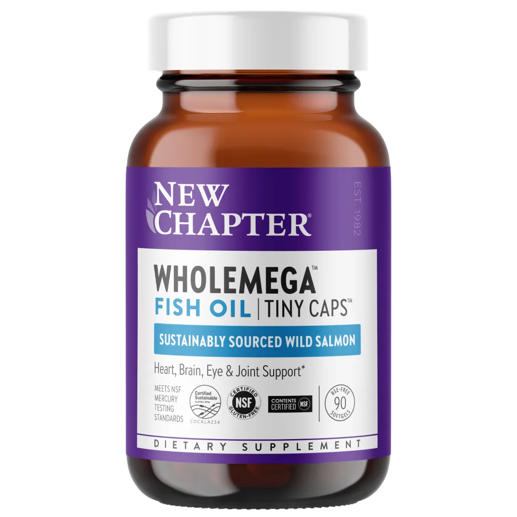 New Chapter Wholemega 500 mg - supports heart, brain, eyes and joint support