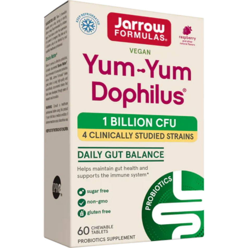 Yum-Yum Dophilus Raspberry 1Billion by Jarrow Formulas at Nutriessential.com