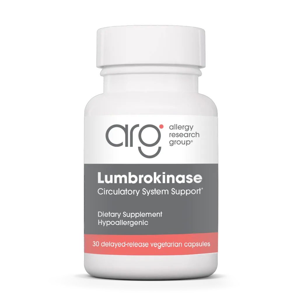 Allergy Research Group Lumbrokinase 30 delayed‑release enzyme supplement for healthy blood circulation support