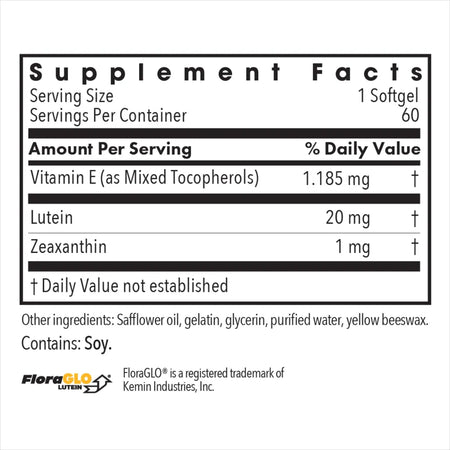 Allergy Research Group Lutein 20 mg - 60 Softgels
