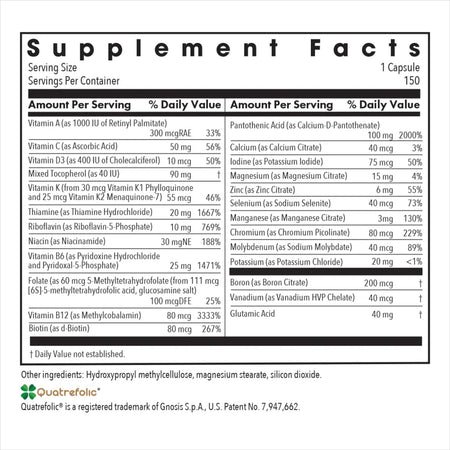 Allergy Research Group Multi-Vi-Min without copper and iron - 150 Vegcaps