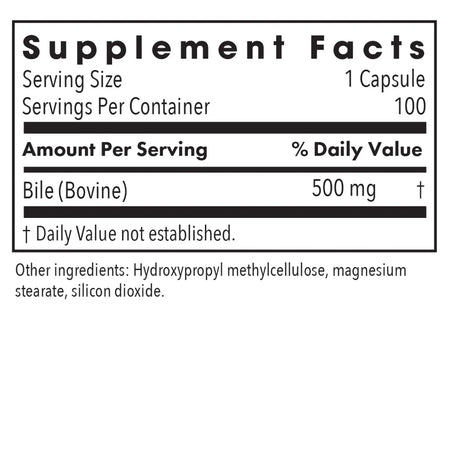 allergy research group ox bile 500 mg bottle