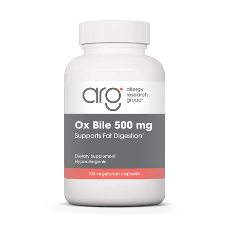 allergy research group ox bile 500 mg bottle
