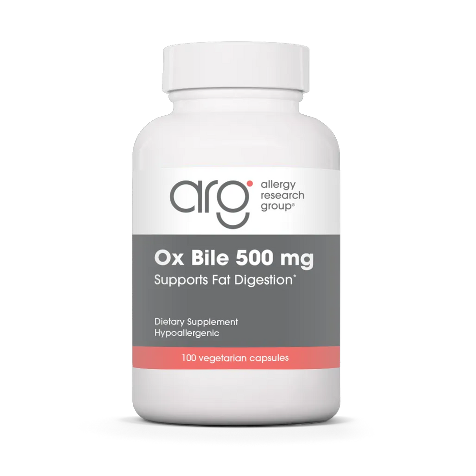 allergy research group ox bile 500 mg bottle