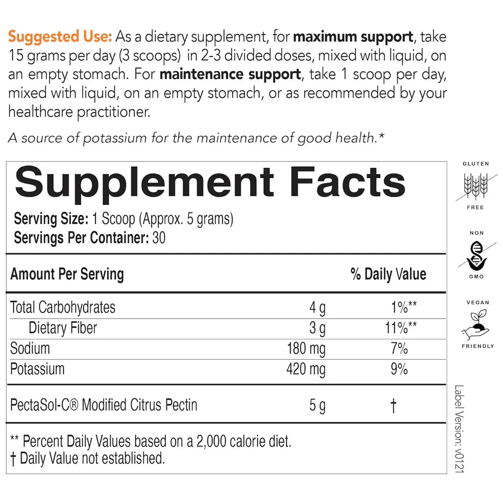 EcoNugenics PectaSol-C Powder Supplement Facts