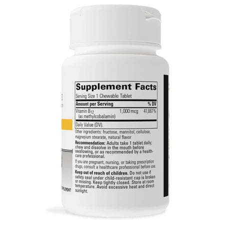 Integrative Therapeutics B12-Active Cherry 30 chews supplement facts