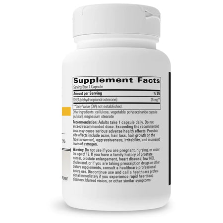 DHEA 25 mg by Integrative Therapeutics - Ingredients