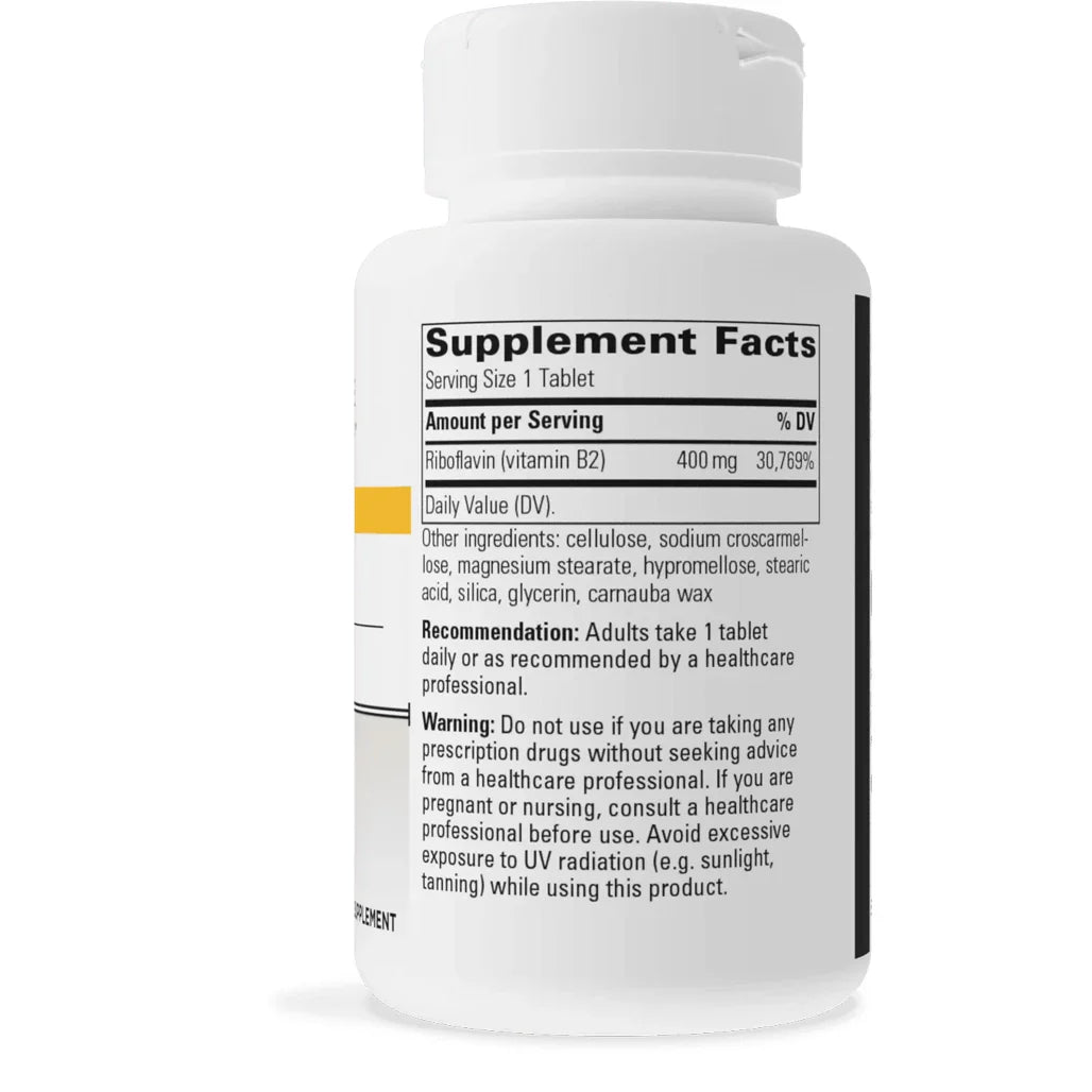Integrative Therapeutics Riboflavin 30 tabs supplement facts