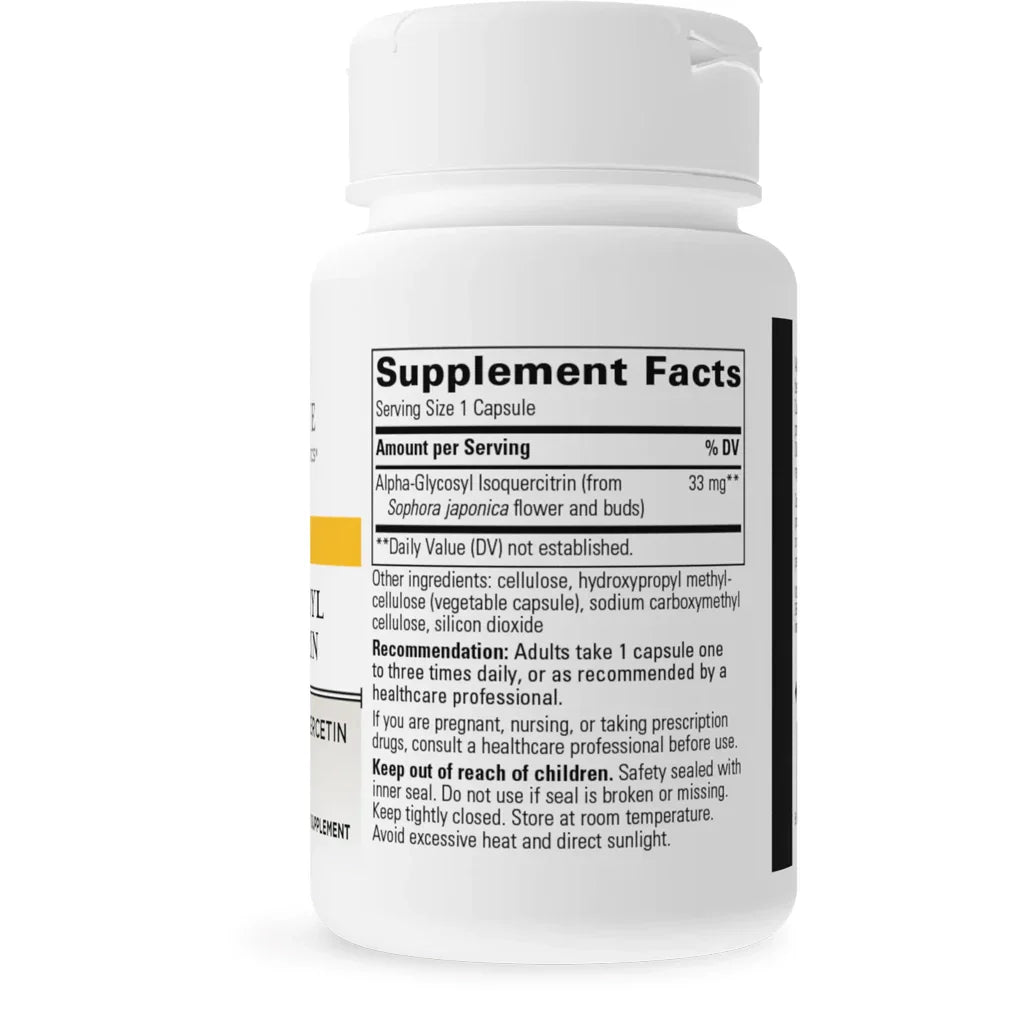 Integrative Therapeutics Alpha-Glycosyl Isoquercitrin 60 vegcaps supplement facts