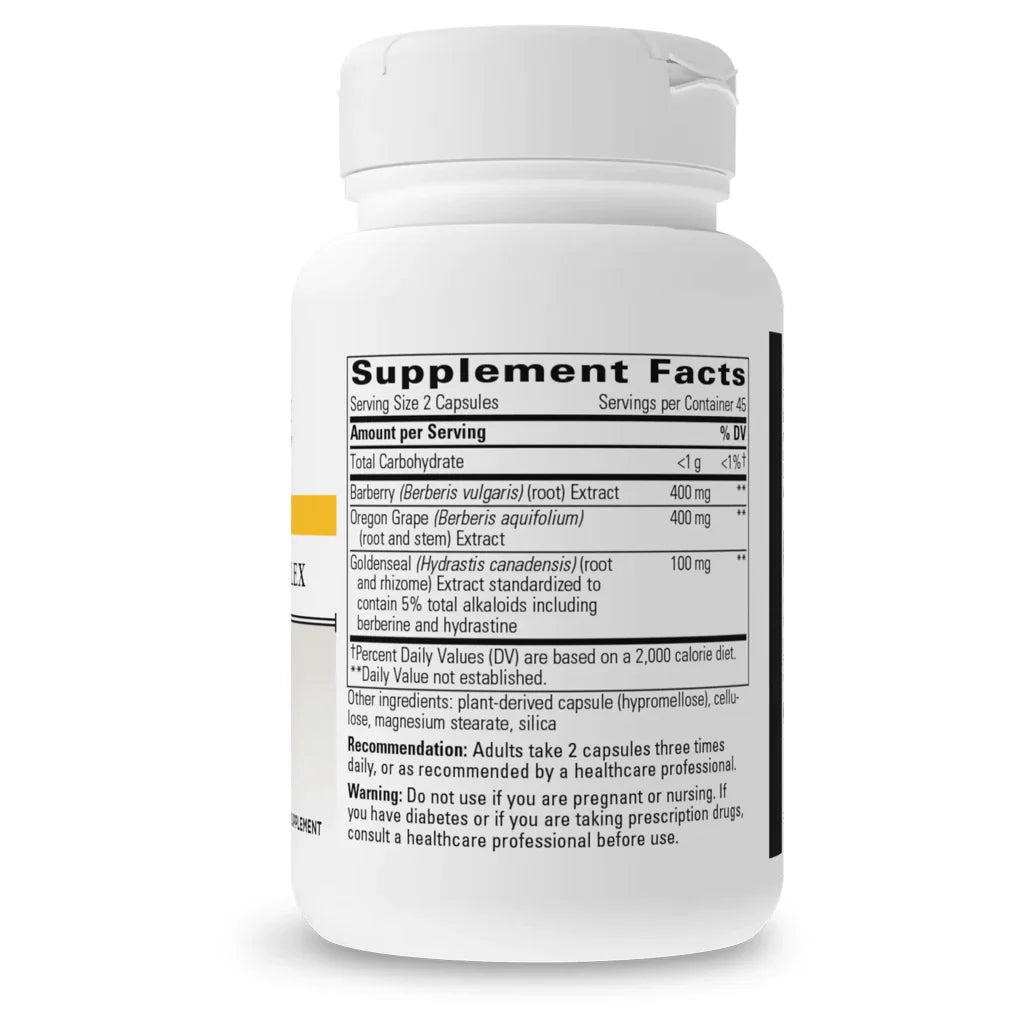 Integrative Therapeutics Berberine Complex 90 vegcaps supplement facts