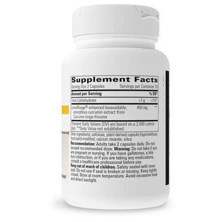 Integrative Therapeutics Curalieve 60 caps supplement facts