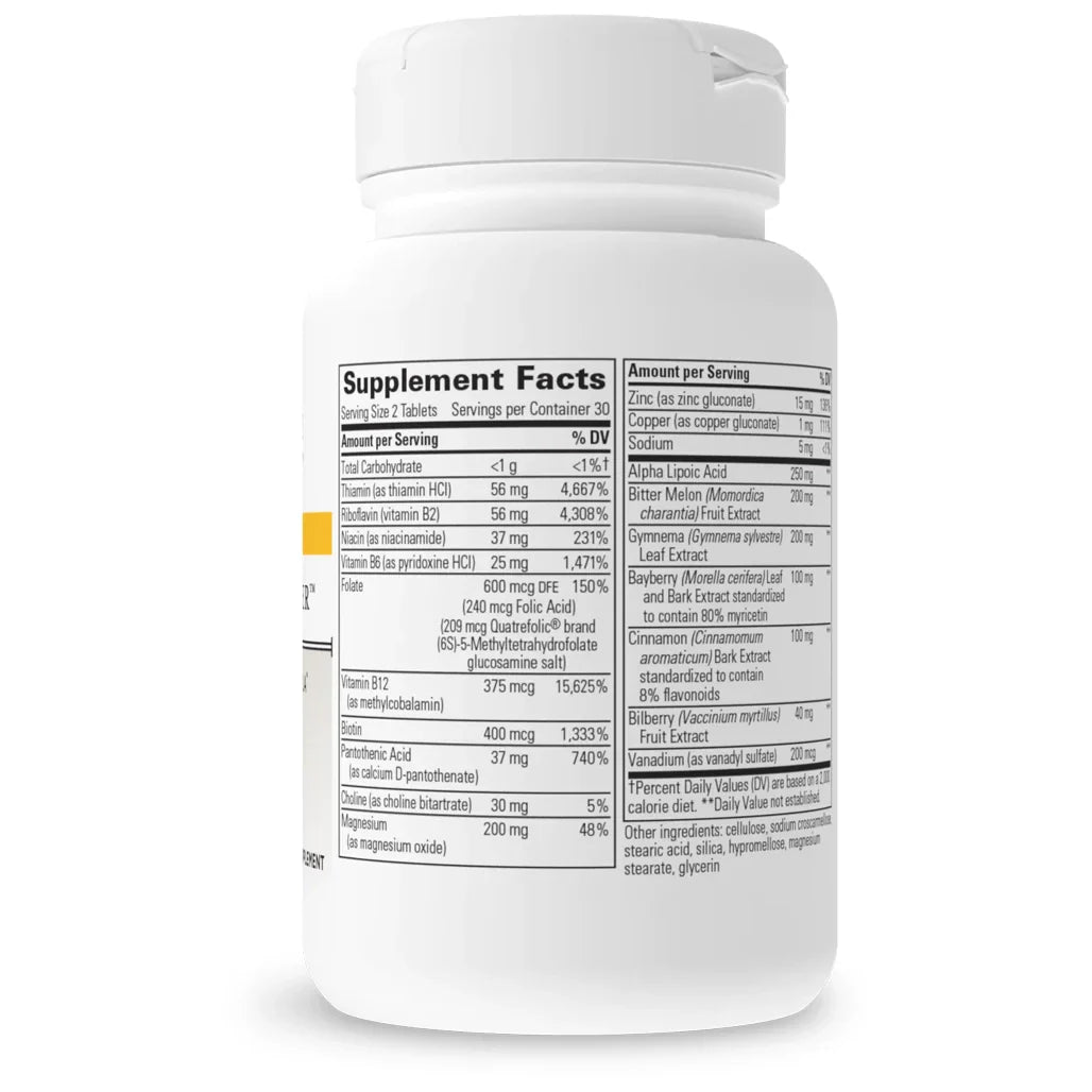 Integrative Therapeutics Glycemic Manager 60 Tablets supplement facts