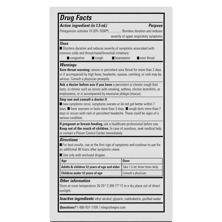 Integrative Therapeutics V Clear EPS 7630 supplement facts