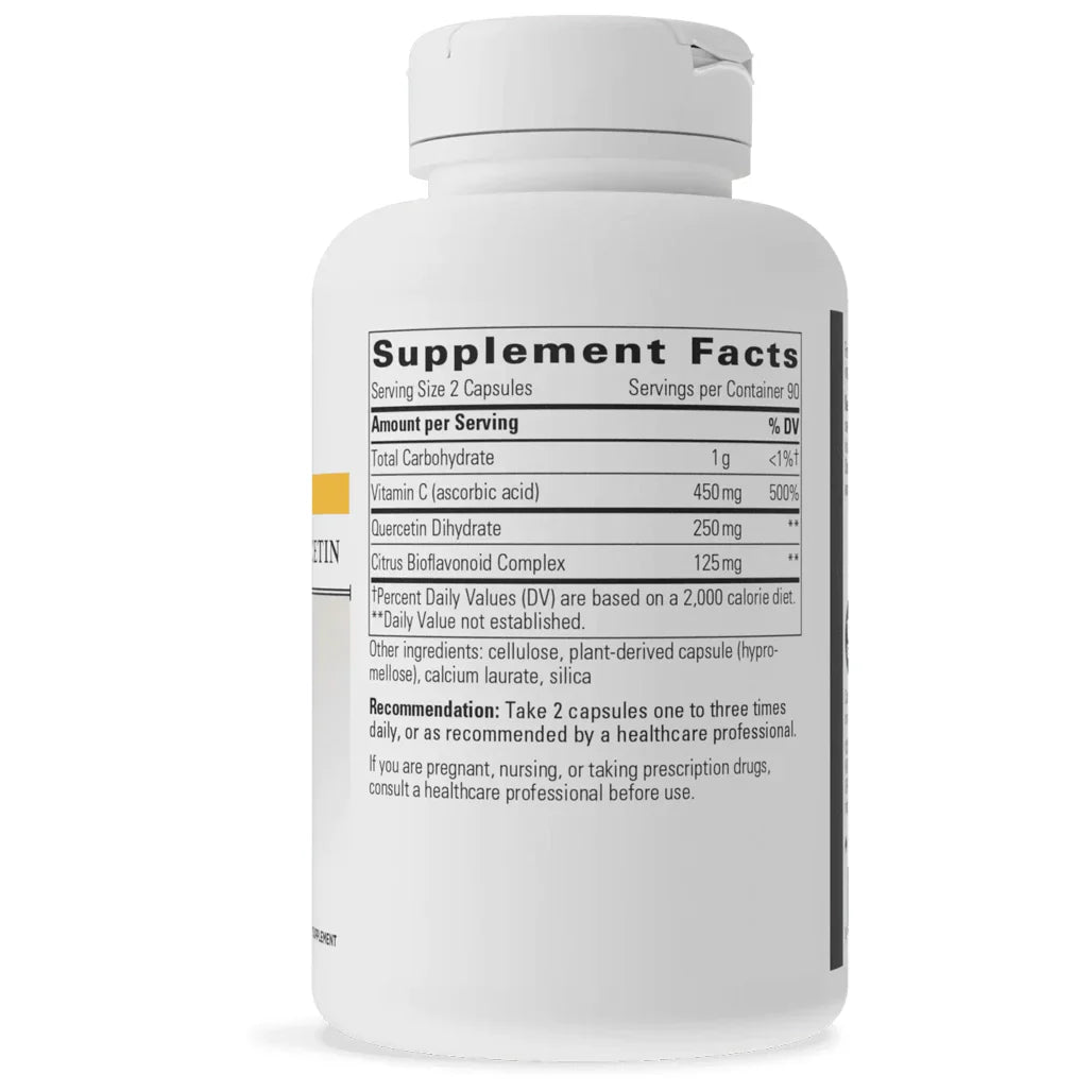 Integrative Therapeutics Vit C w/ Quercetin & Bioflavonoids 180 vegcaps supplement facts