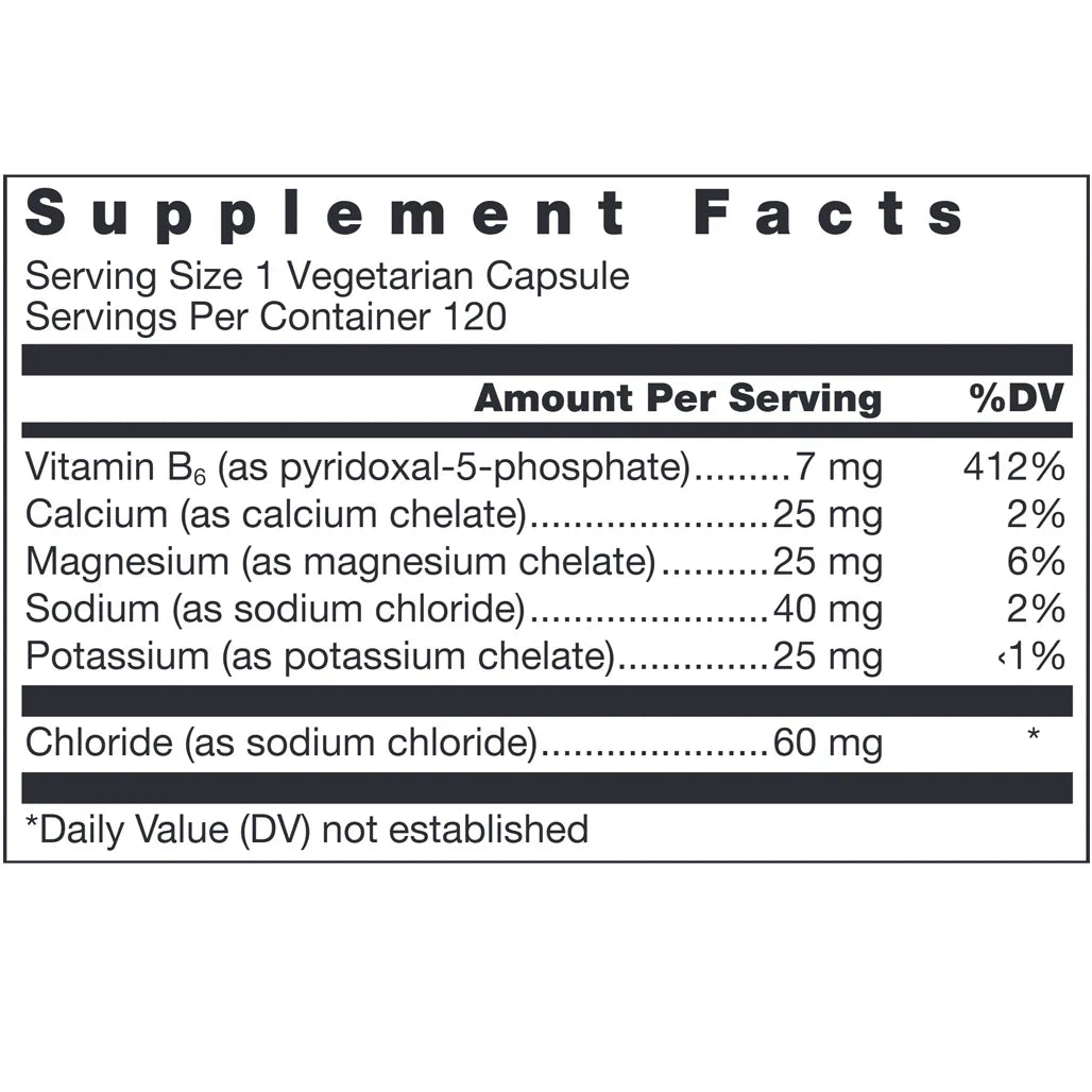 Klean Electrolytes Nutrition Facts Label Showing Electrolyte Mineral Blend with Vitamin B6 Calcium Magnesium Sodium and Potassium
