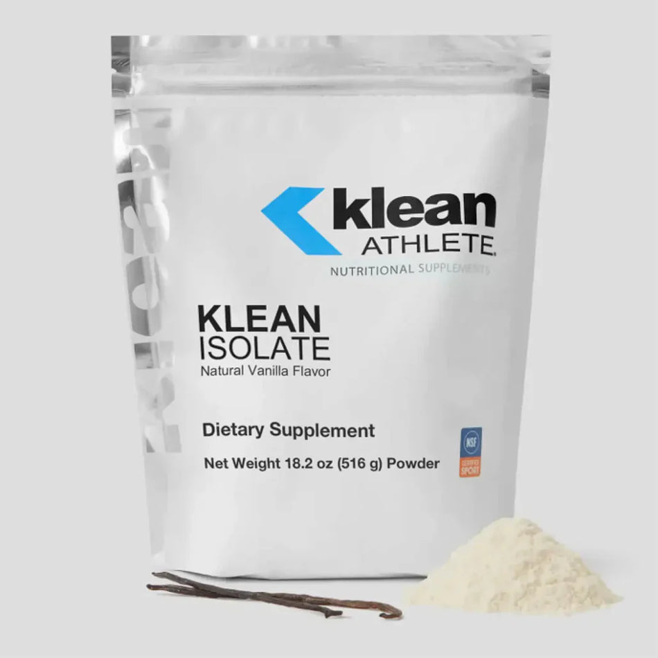 Klean Isolate Natural Vanilla Whey Protein Isolate Powder Dietary Supplement with 20g Protein for Muscle Growth and Recovery