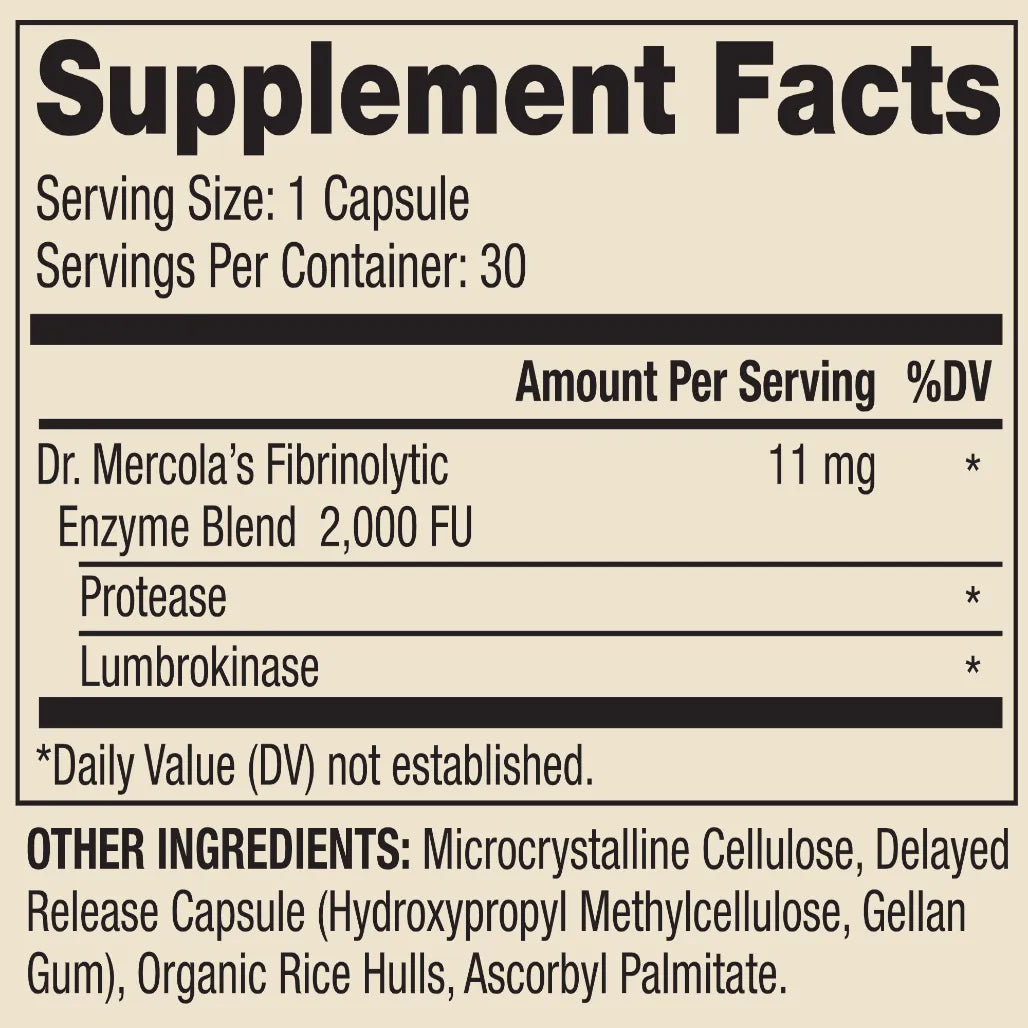 Dr Mercola lumbrokinase supplement facts