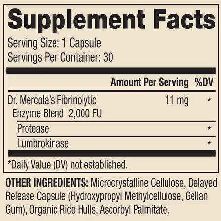 Dr Mercola lumbrokinase supplement facts