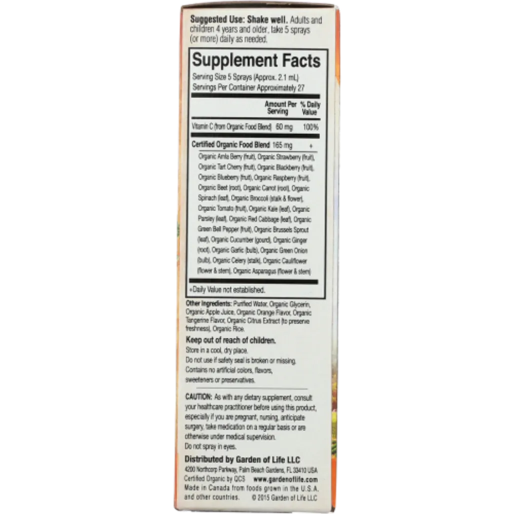 mykind Organics Vitamin C Orange-Tang 2 oz Garden of life