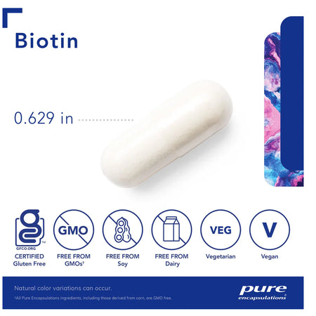 Biotin 8 mg for healthy hair, skin, and nails
