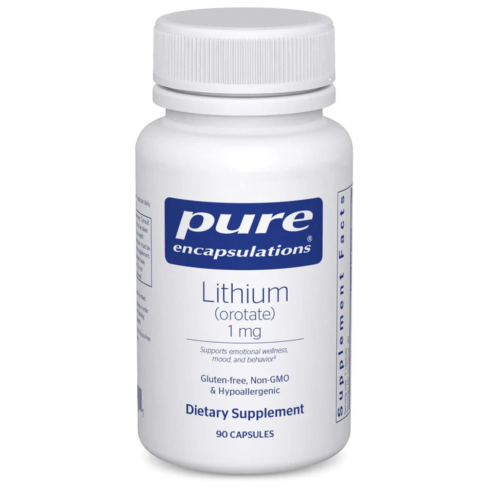 Pure Encapsulations Lithium Orotate 1 mg bottle