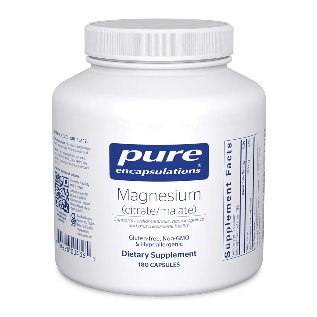 Pure Encapsulations Magnesium Citrate/Malate 180 Capsules