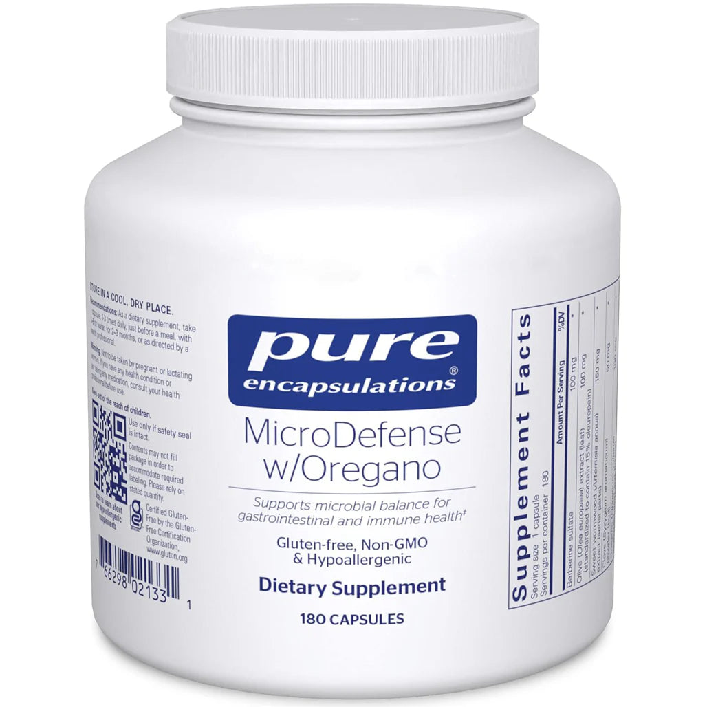 Pure Encapsulations MicroDefense with Oregano 180 Capsules