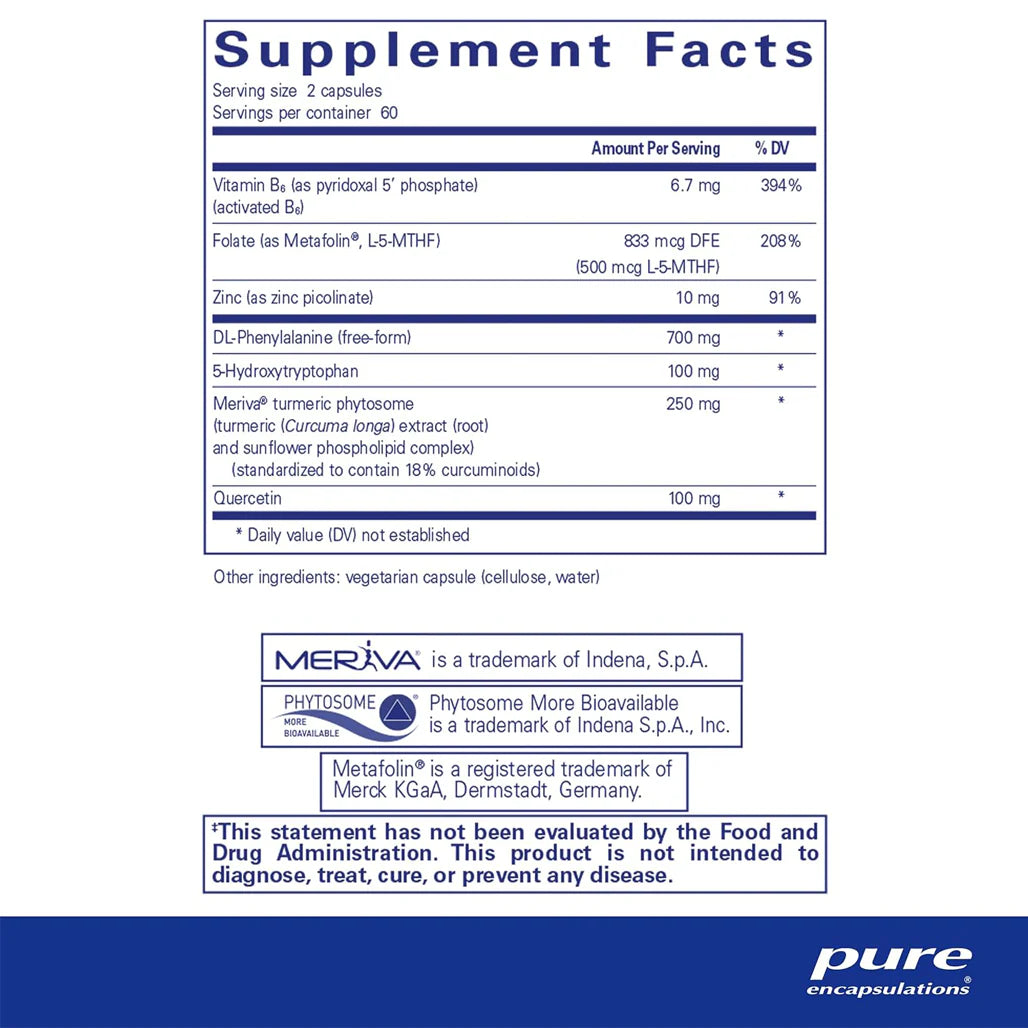 Pure Encapsulations NeuroPure supplements facts