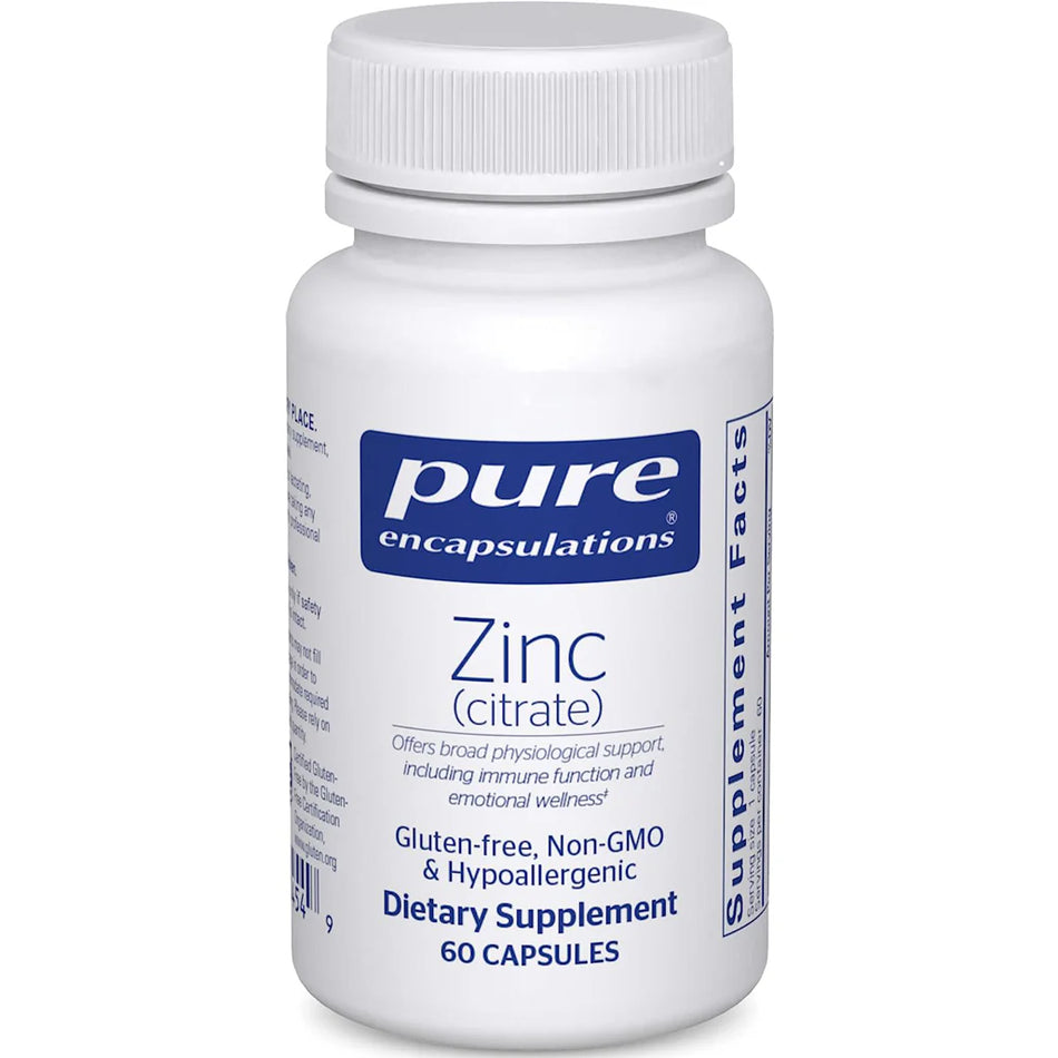 Pure Encapsulations Zinc (citrate) 30 mg 60 Capsules