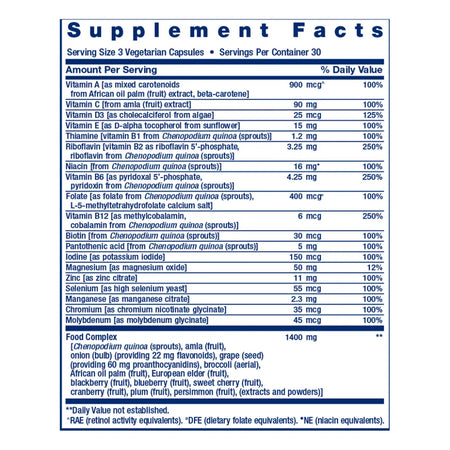 Whole Food Multivitamin by life extension